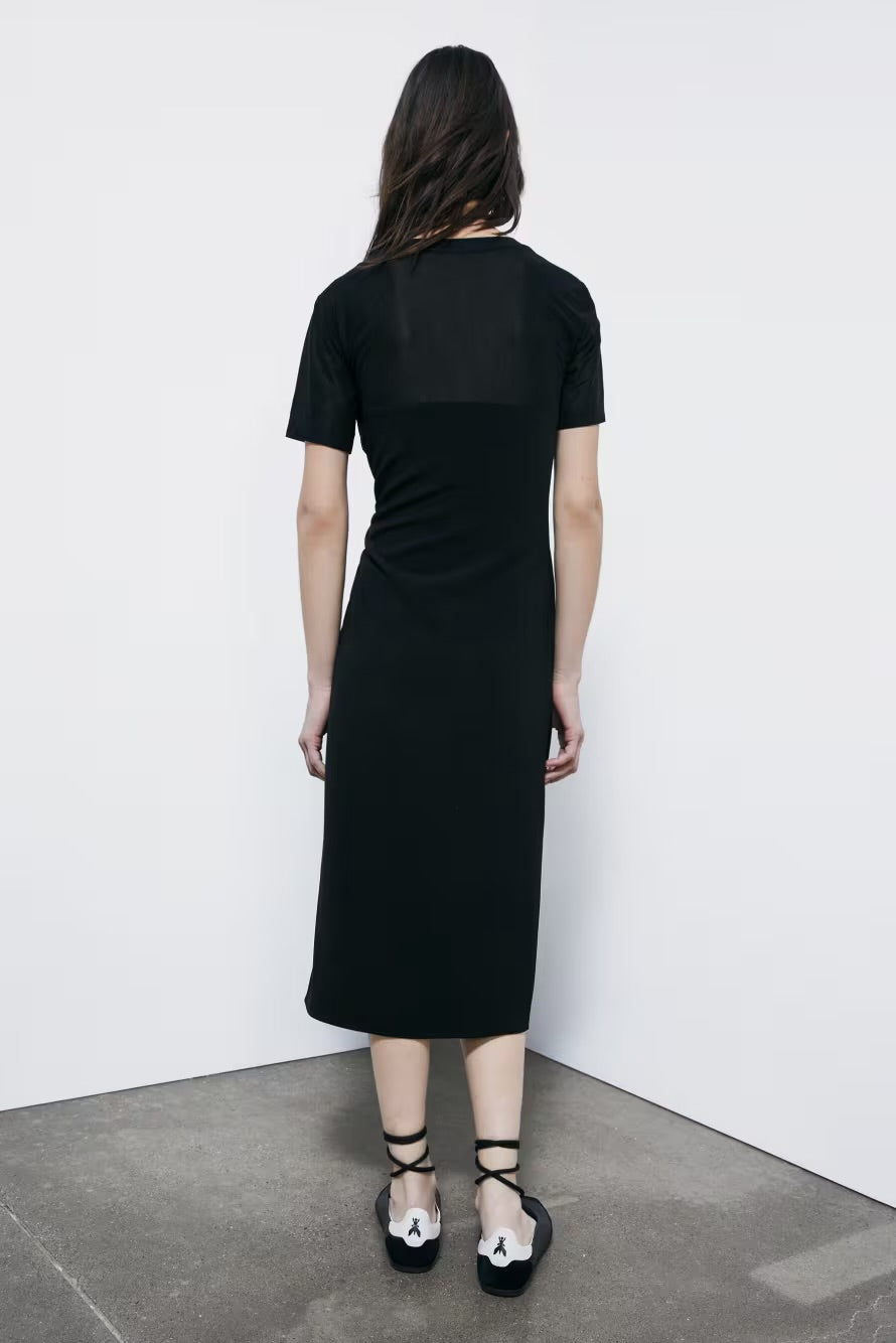 ROBE MIDI AVEC FRONCES - PATRIZIA PEPE