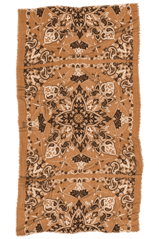 LARGE BANDANA CAMEL - MAISON LECOMTE FLAMENT