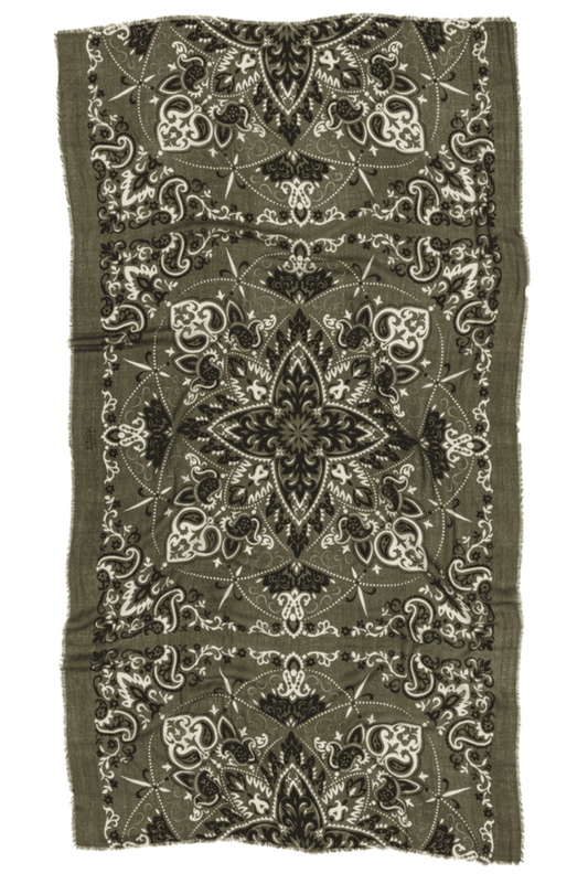 LARGE BANDANA KHAKI - MAISON LECOMTE FLAMENT