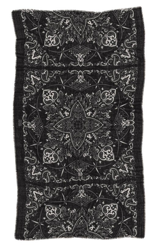 LARGE BANDANA BLACK - MAISON LECOMTE FLAMENT