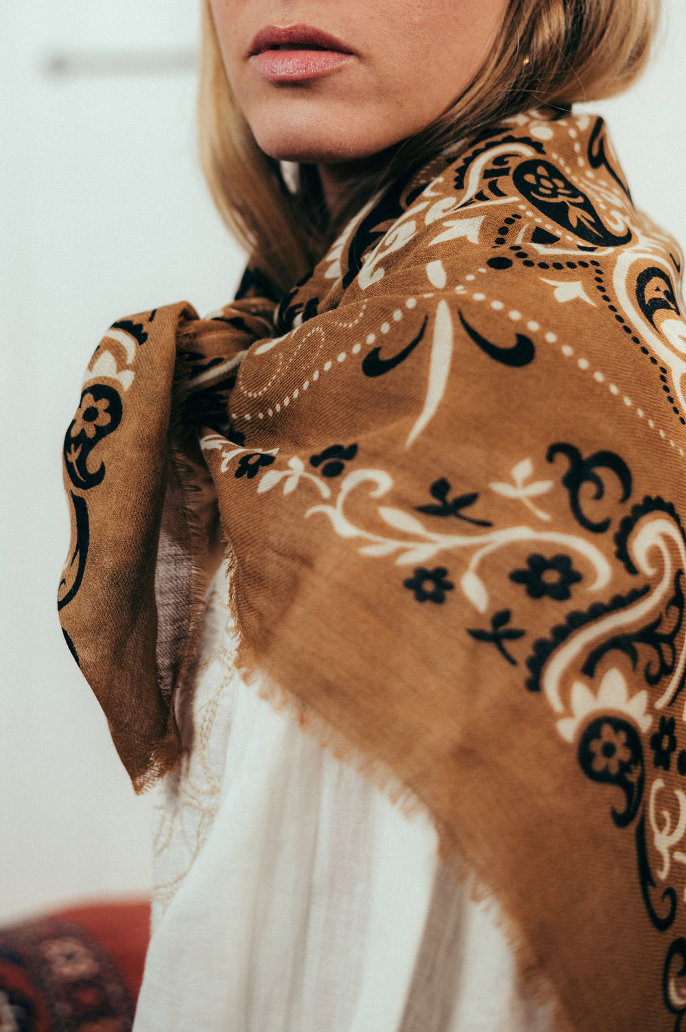 FOULARD CAMEL - MAISON LECOMTE FLAMENT
