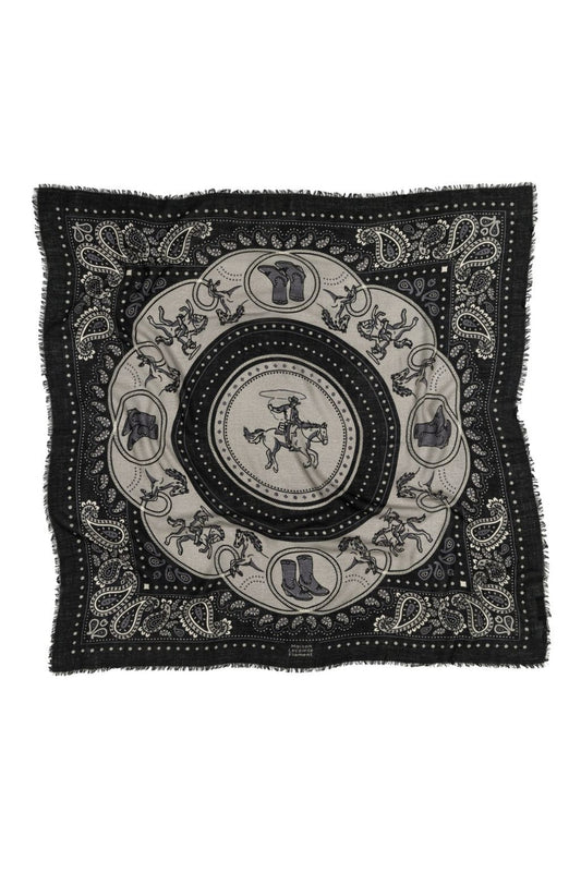FOULARD RODEO BLACK - MAISON LECOMTE FLAMENT