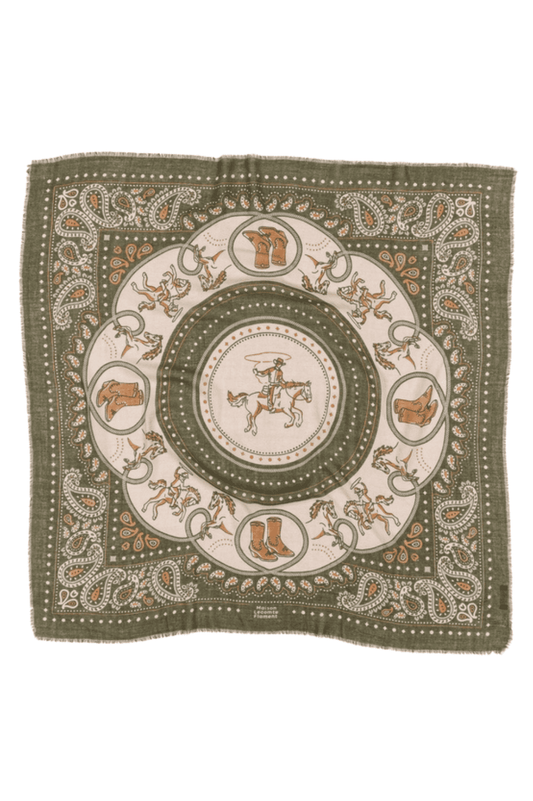 FOULARD RODEO KHAKI - MAISON LECOMTE FLAMENT