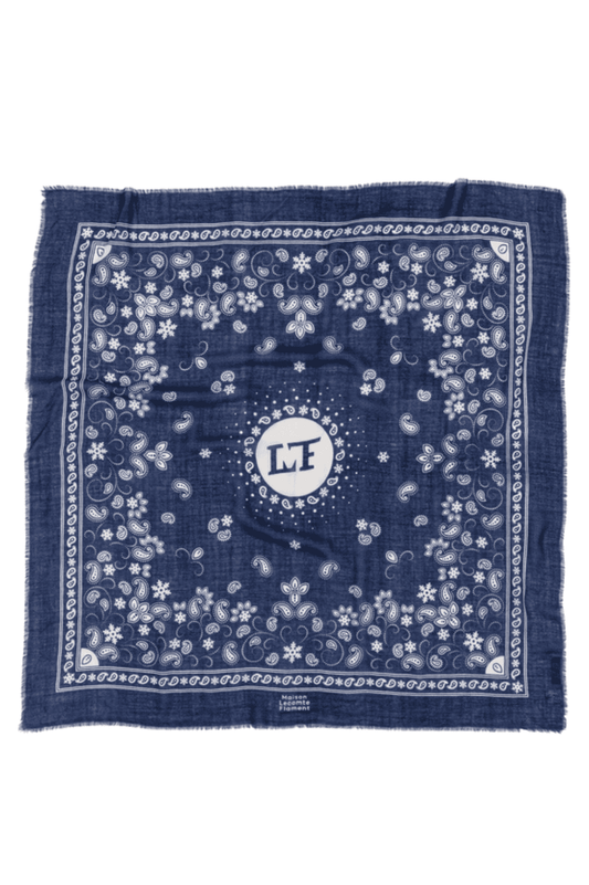 FOULARD FLOCON NAVY - MAISON LECOMTE FLAMENT