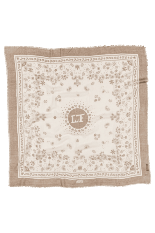 FOULARD FLOCON TAUPE - MAISON LECOMTE FLAMENT