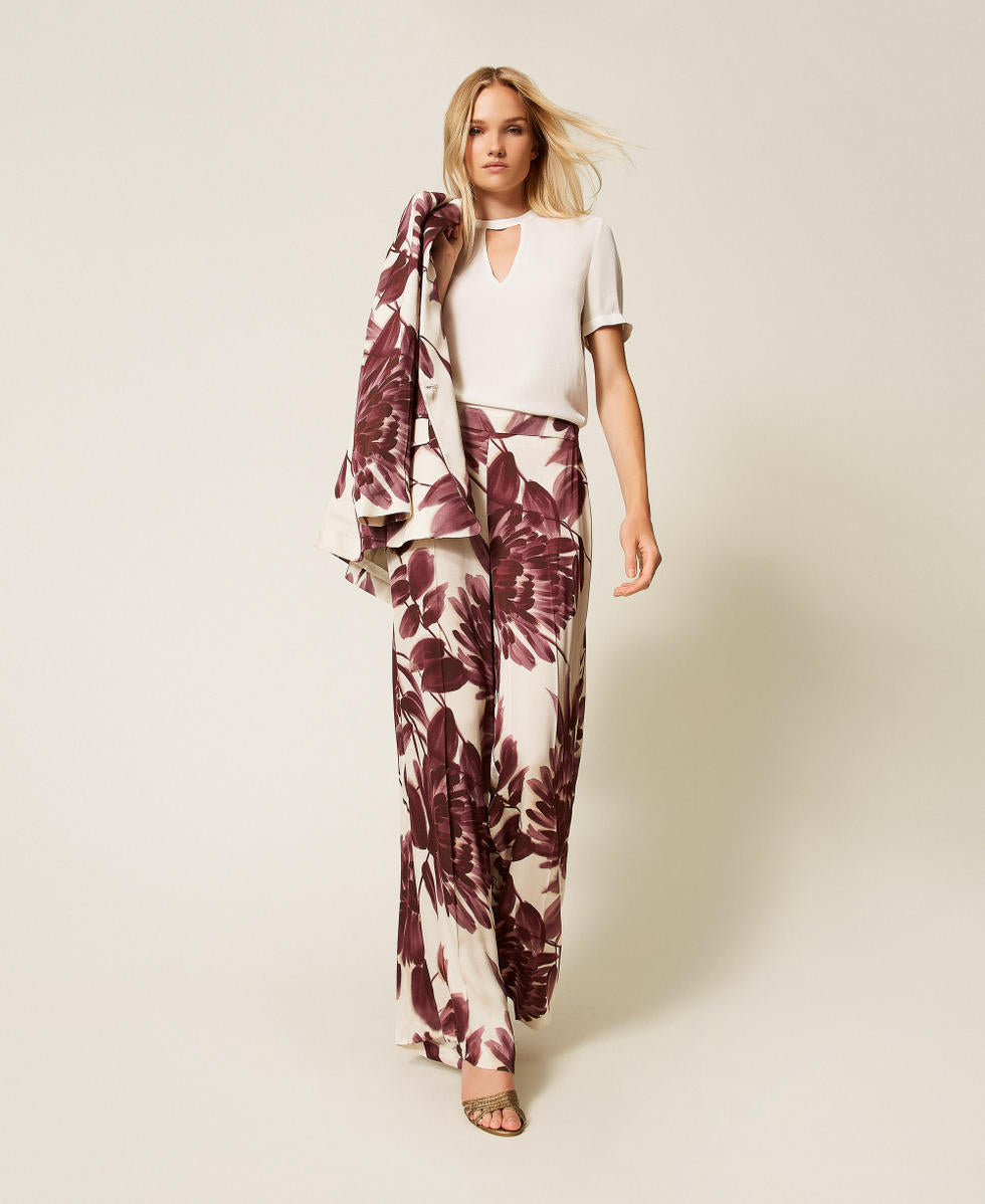 BLOUSE DÉTAIL COL BEIGE - TWINSET