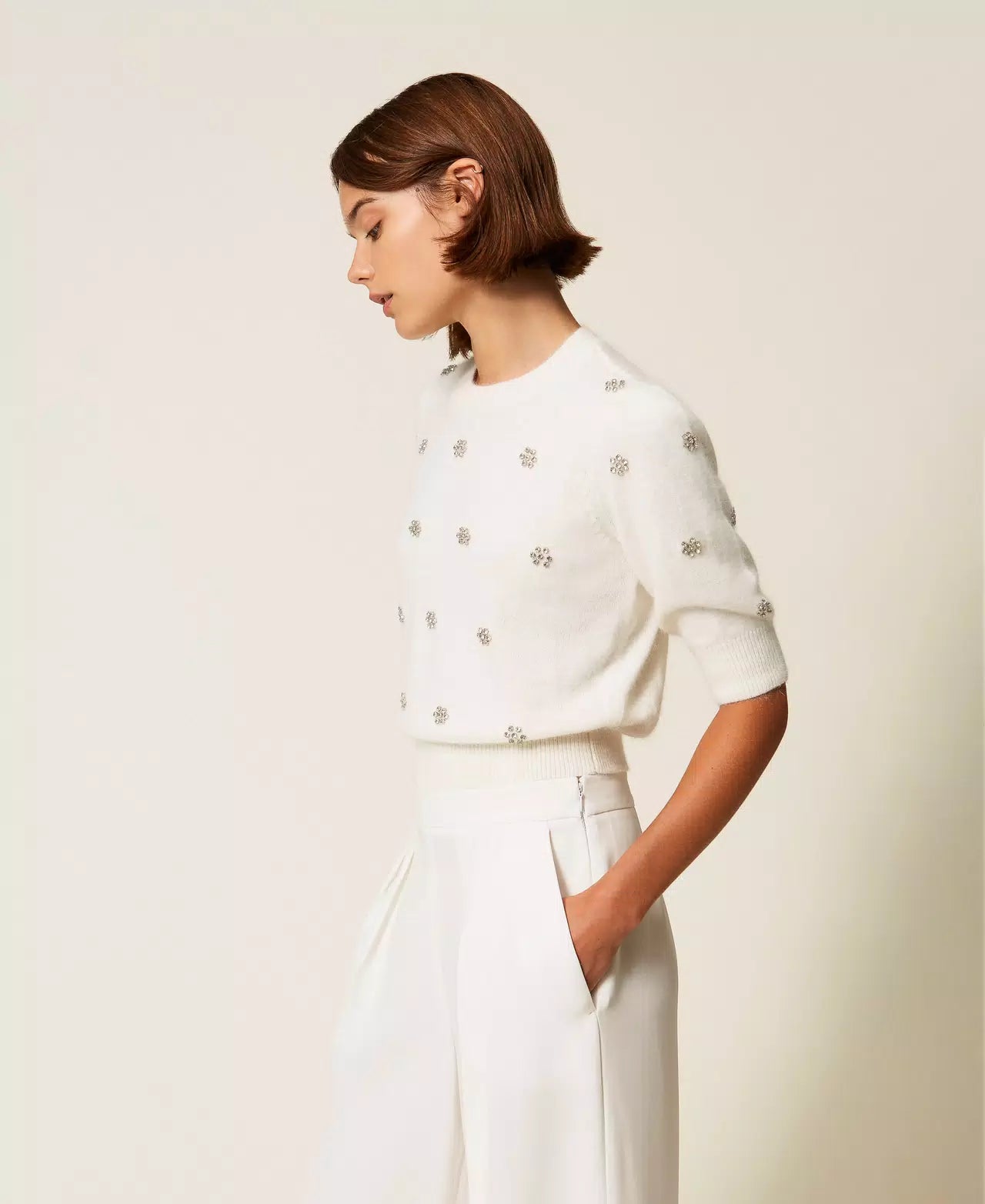 PULL DÉTAIL STRASS - TWINSET