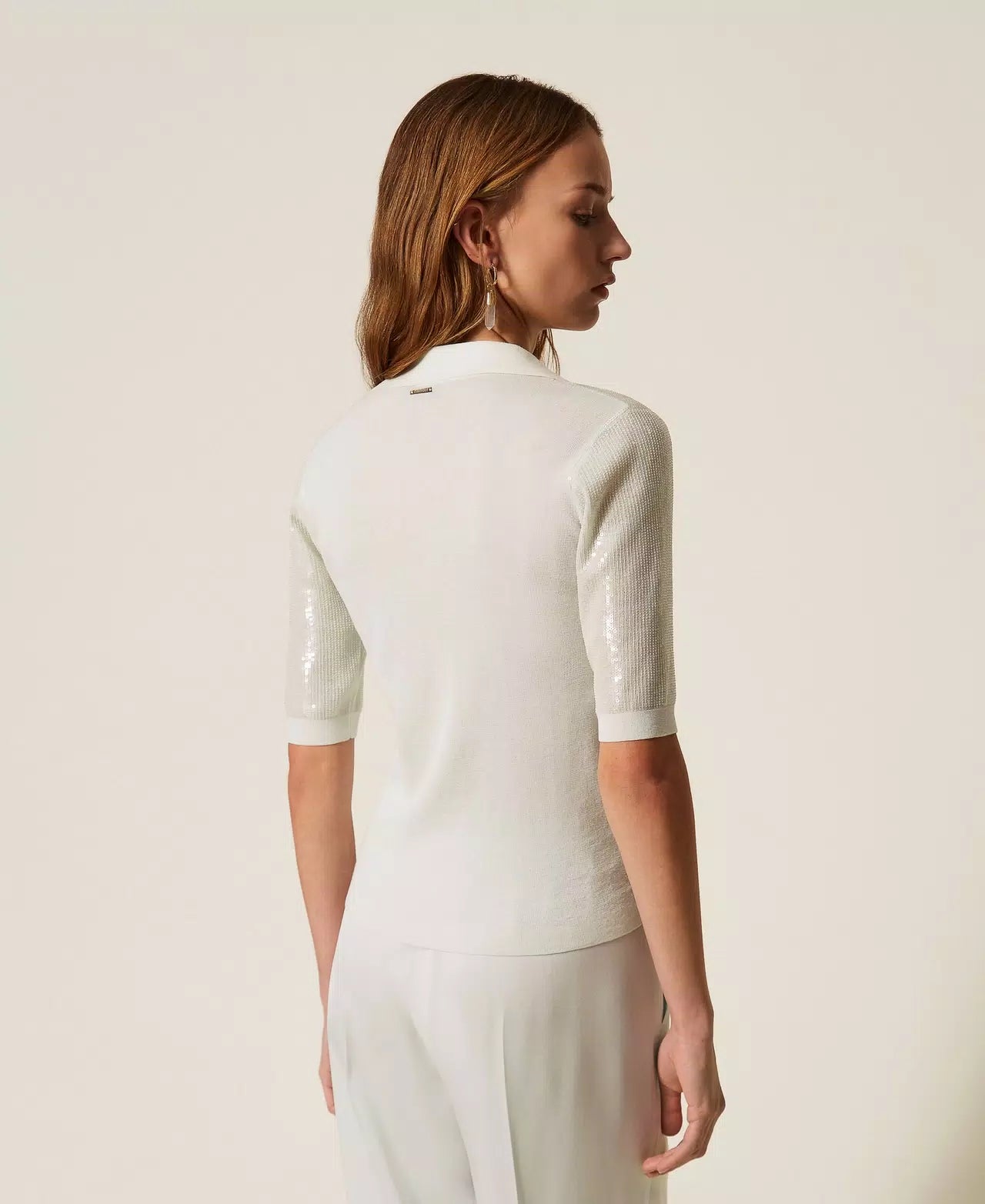 PULL POLO AVEC SEQUINS - TWINSET