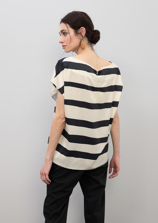BLOUSE SATINÉ À RAYURES - LOLA CASADEMUNT