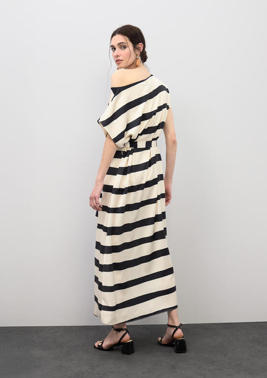 ROBE SATINÉ À RAYURES - LOLA CASADEMUNT