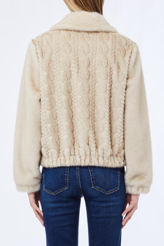 WINTER CABLE SHORT COAT - LIU JO