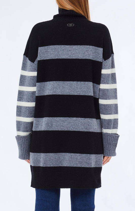 STRIPED SOFT MIXED DRESS - LIU JO