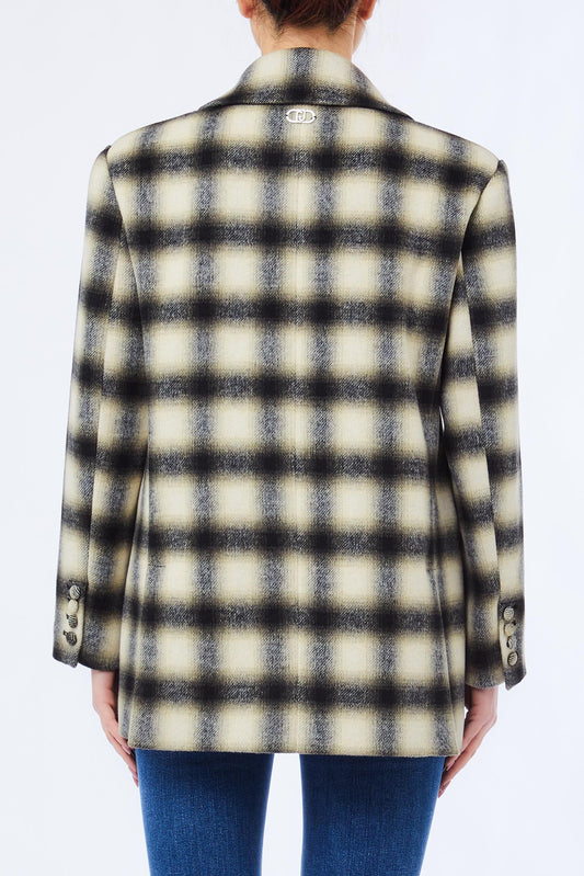 CHECK FABRIC JACKET - LIU JO