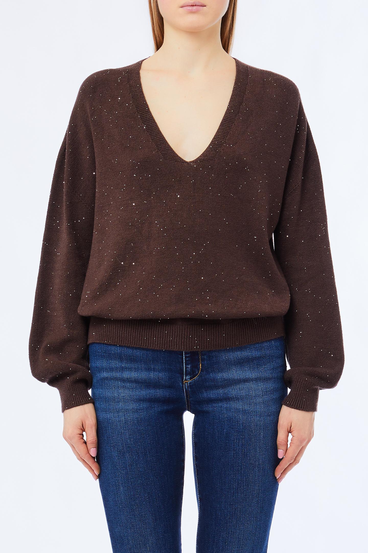 GARMENT DYE PAILLETTES SWEATER - LIU JO