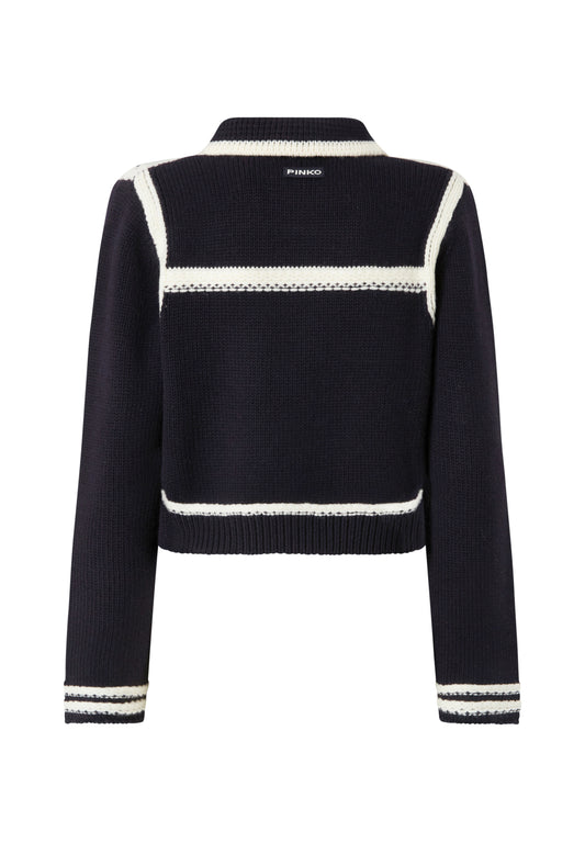 SULCIS CARDIGAN CORDONETTO - PINKO