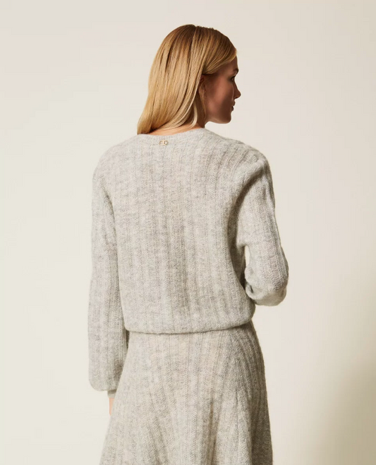 KNITTED SWEATER MELANGE - TWINSET