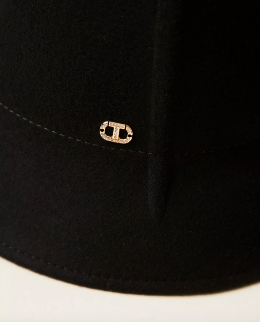 WOVEN HAT BLACK - TWINSET