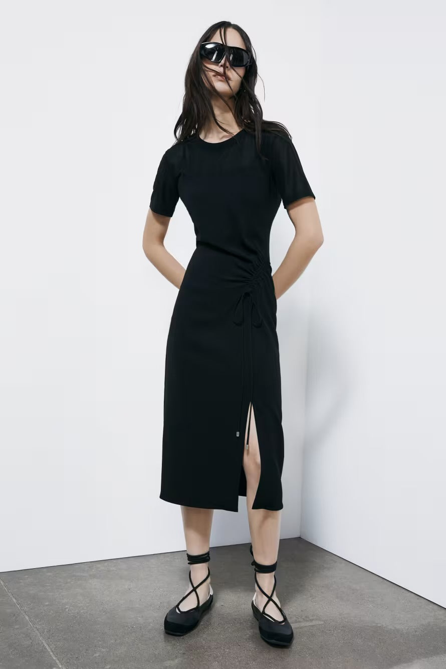 ROBE MIDI AVEC FRONCES - PATRIZIA PEPE