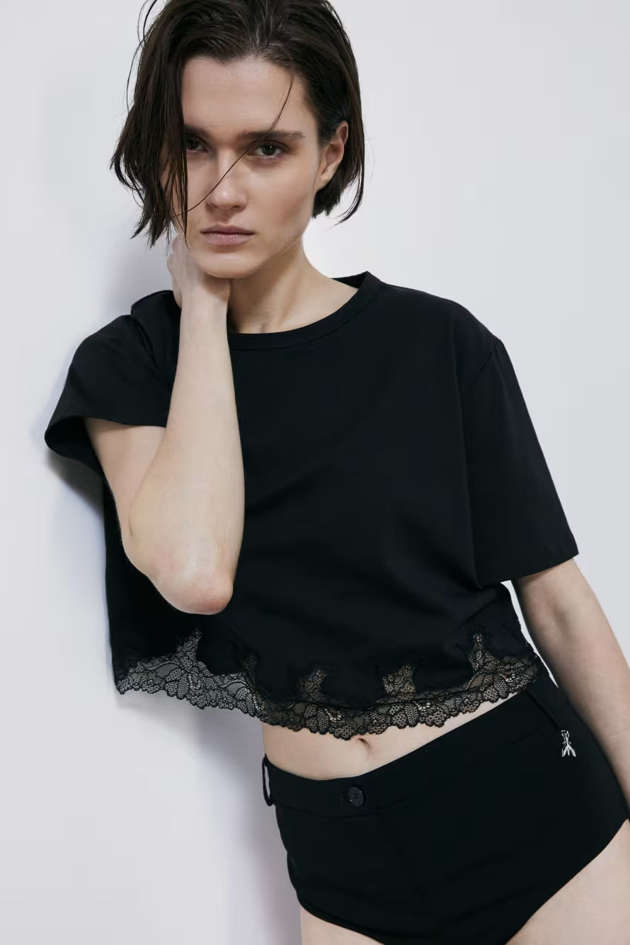 T-SHIRT DENTELLE - PATRIZIA PEPE