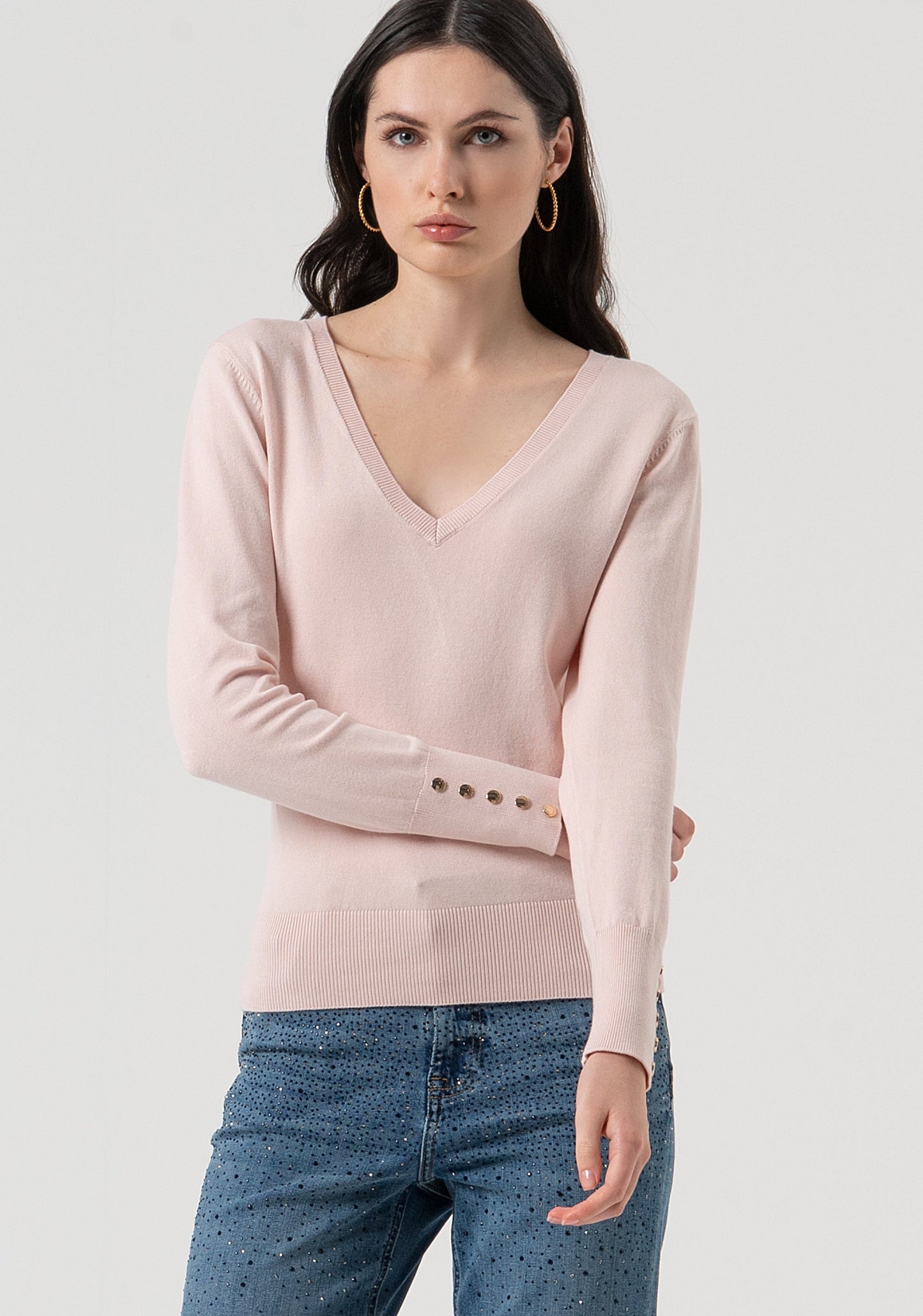 KNITWEAR REGULAR FIT WITH V-NECK DROP - FRACOMINA