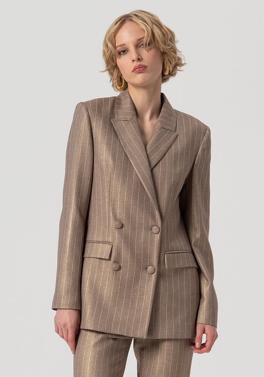 BLAZER JACKET REGULAR FIT DOUBLE BREASTED MADE IN PINSTRIPED FABRIC - FRACOMINA