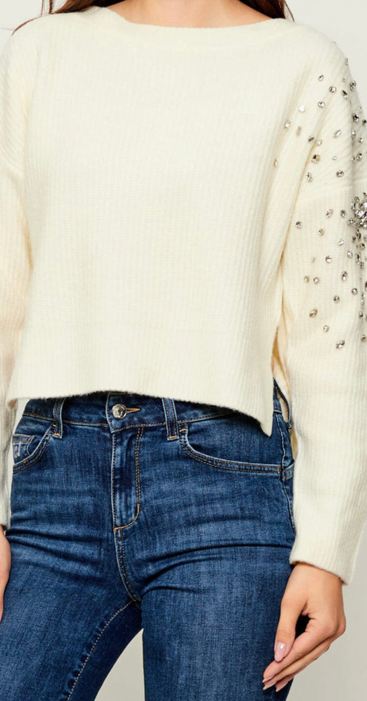 MIX WOOL SWEATER - LIU JO