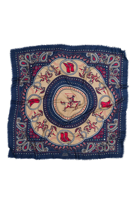 FOULARD RODEO NAVY - MAISON LECOMTE FLAMENT