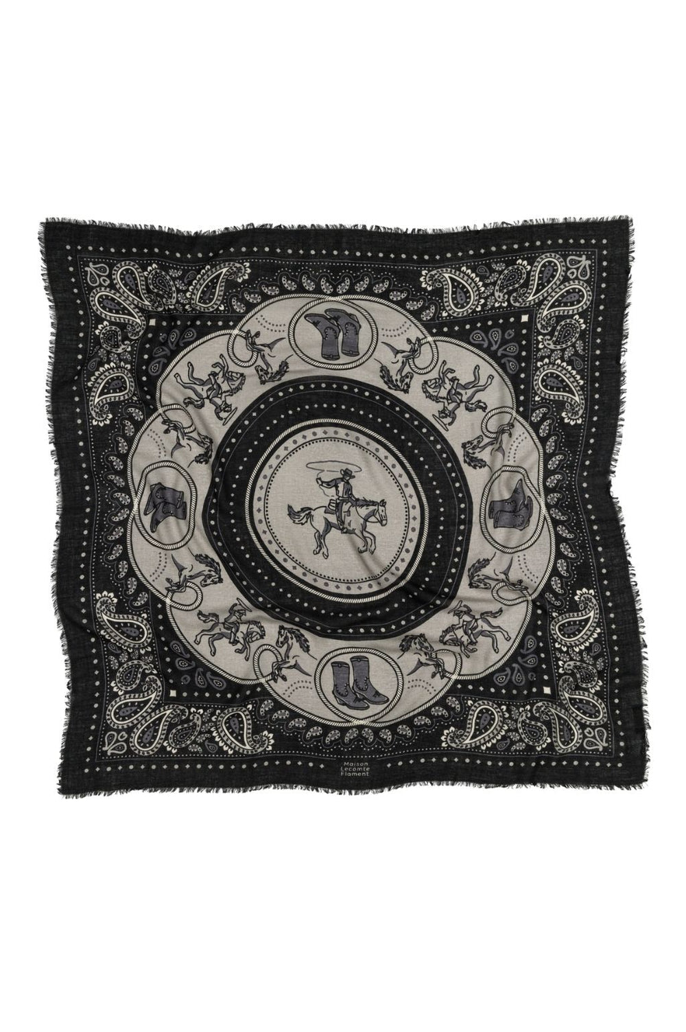 FOULARD RODEO BLACK - MAISON LECOMTE FLAMENT