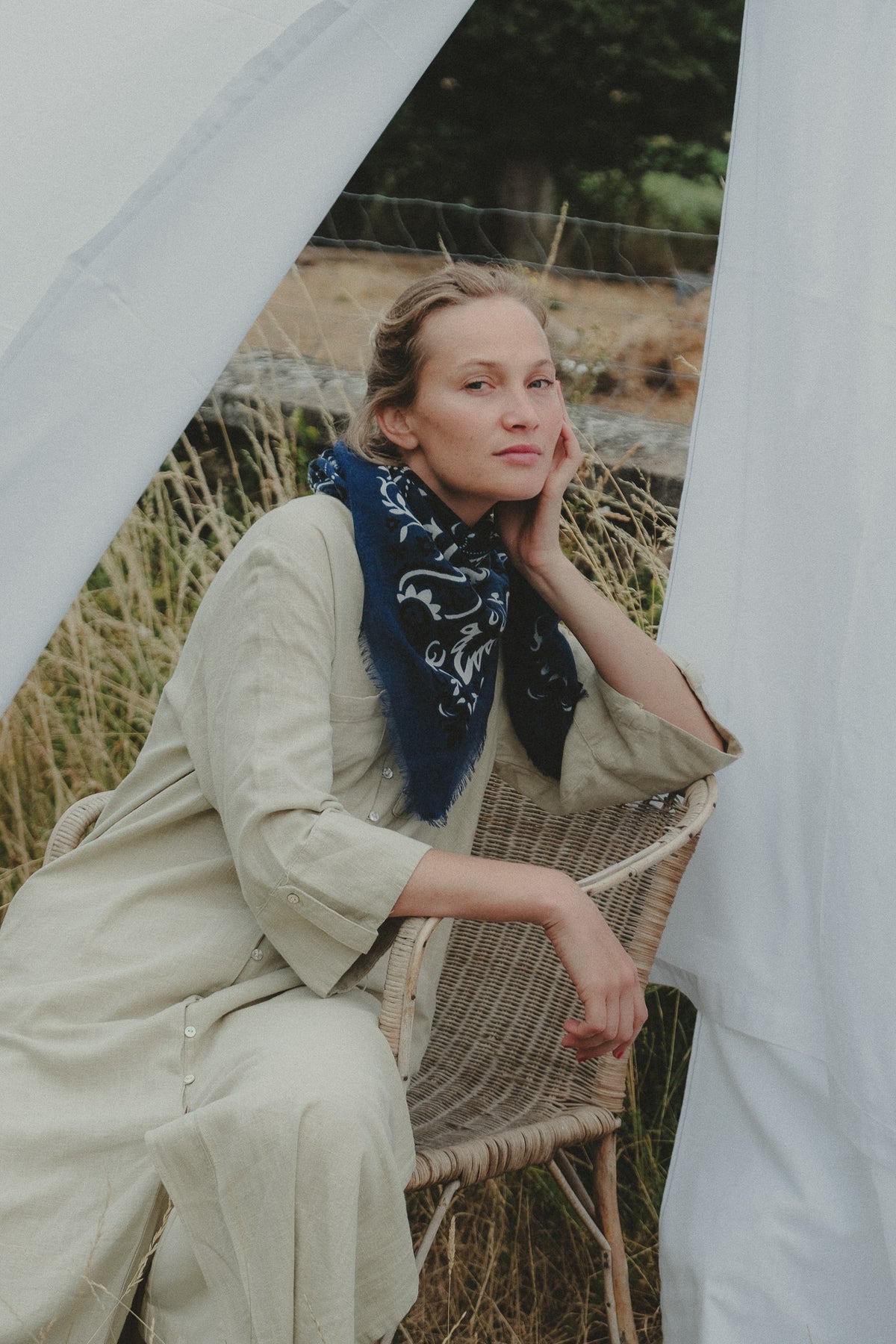 FOULARD NAVY - MAISON LECOMTE FLAMENT