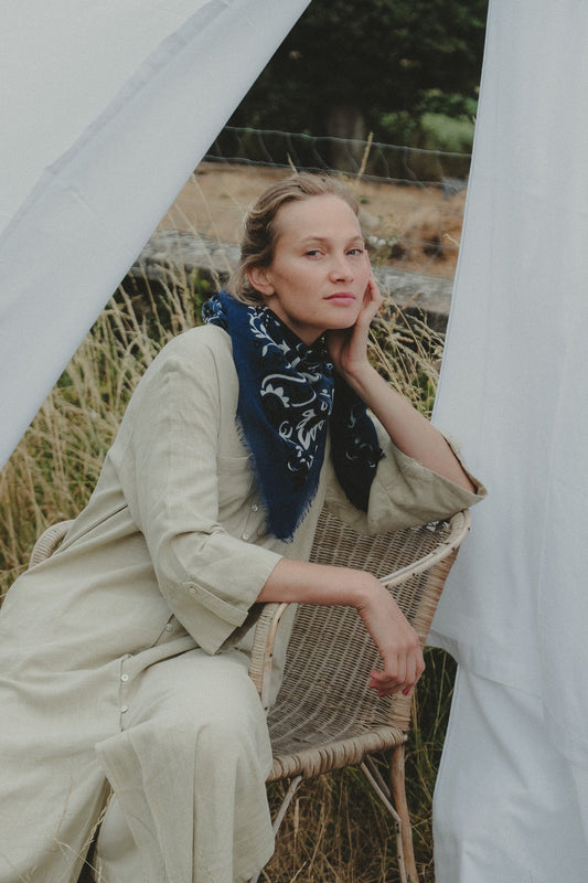 FOULARD NAVY - MAISON LECOMTE FLAMENT