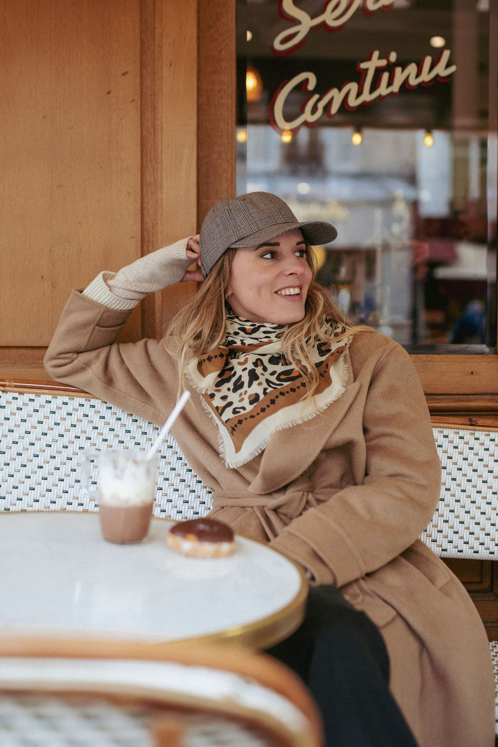 FOULARD LEO CAMEL - MAISON LECOMTE FLAMENT