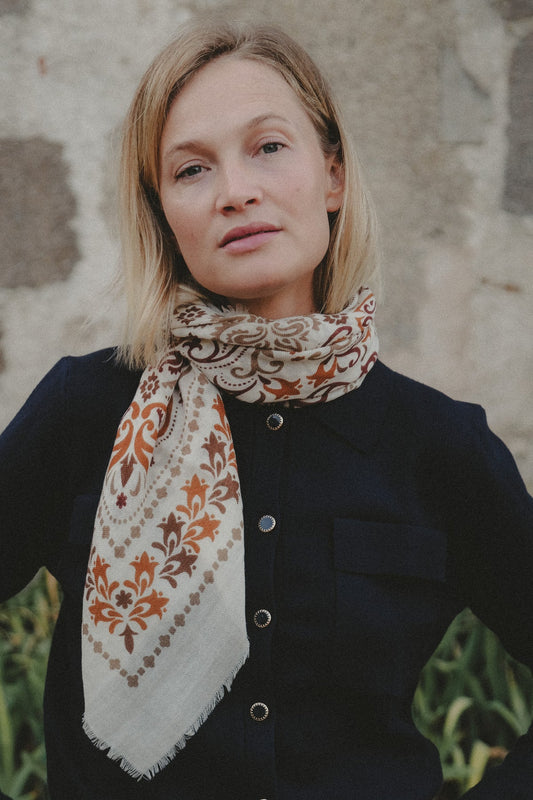 FOULARD MONTIGNAC - MAISON LECOMTE FLAMENT