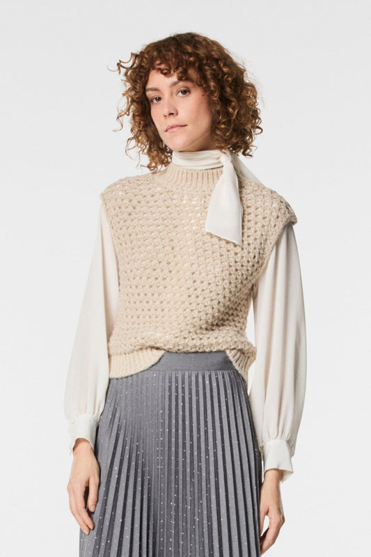 GILET IN MAGLIA MILLE - NENETTE