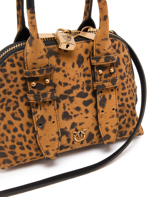 SAC BOWLING ZIP MINI SUÈDE - PINKO