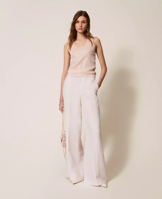 TOP EN MAILLE AVEC SEQUINS - TWINSET