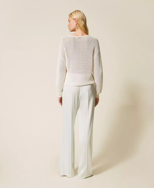 PANTALON AMPLE EN SATIN - TWINSET