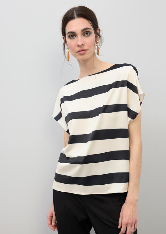 BLOUSE SATINÉ À RAYURES - LOLA CASADEMUNT