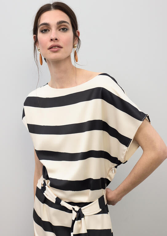 ROBE SATINÉ À RAYURES - LOLA CASADEMUNT