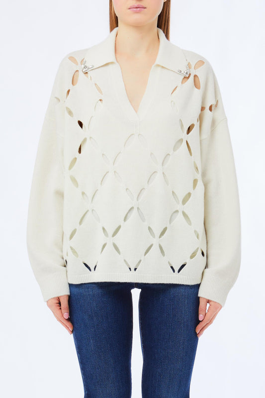 ARGYLE HOLES SWEATER - LIU JO