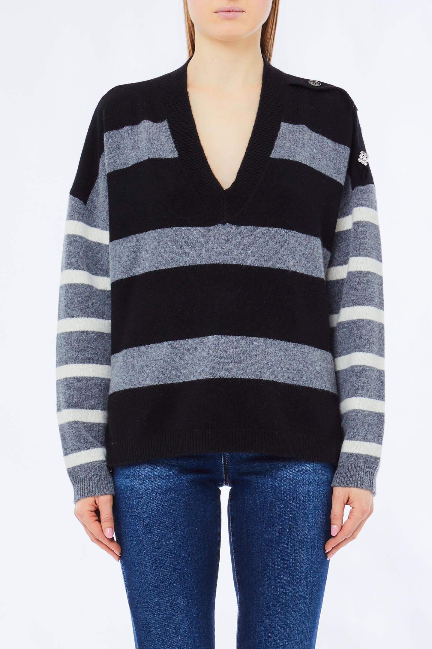 STRIPED SOFT MIXED SWEATER - LIU JO