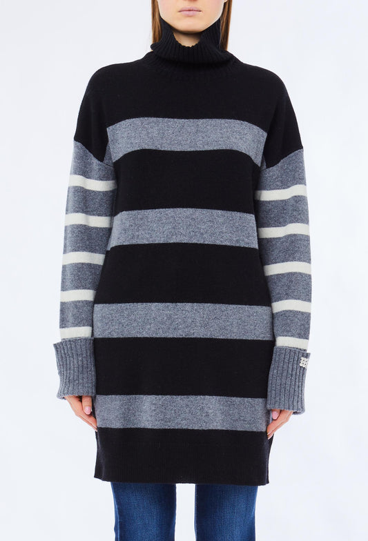 STRIPED SOFT MIXED DRESS - LIU JO