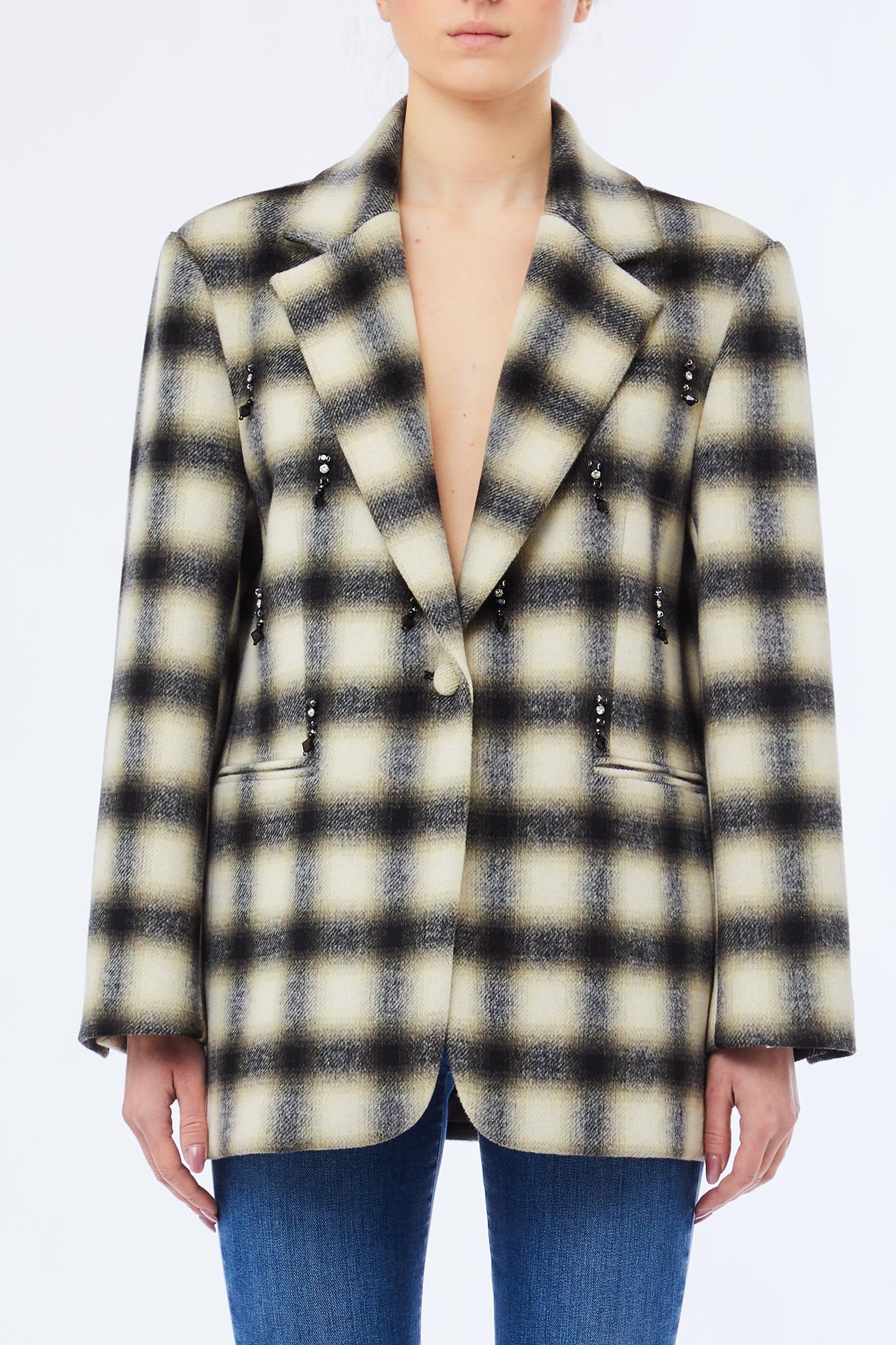 CHECK FABRIC JACKET - LIU JO