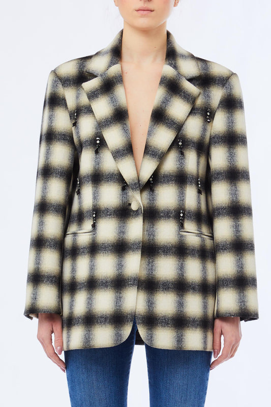 CHECK FABRIC JACKET - LIU JO