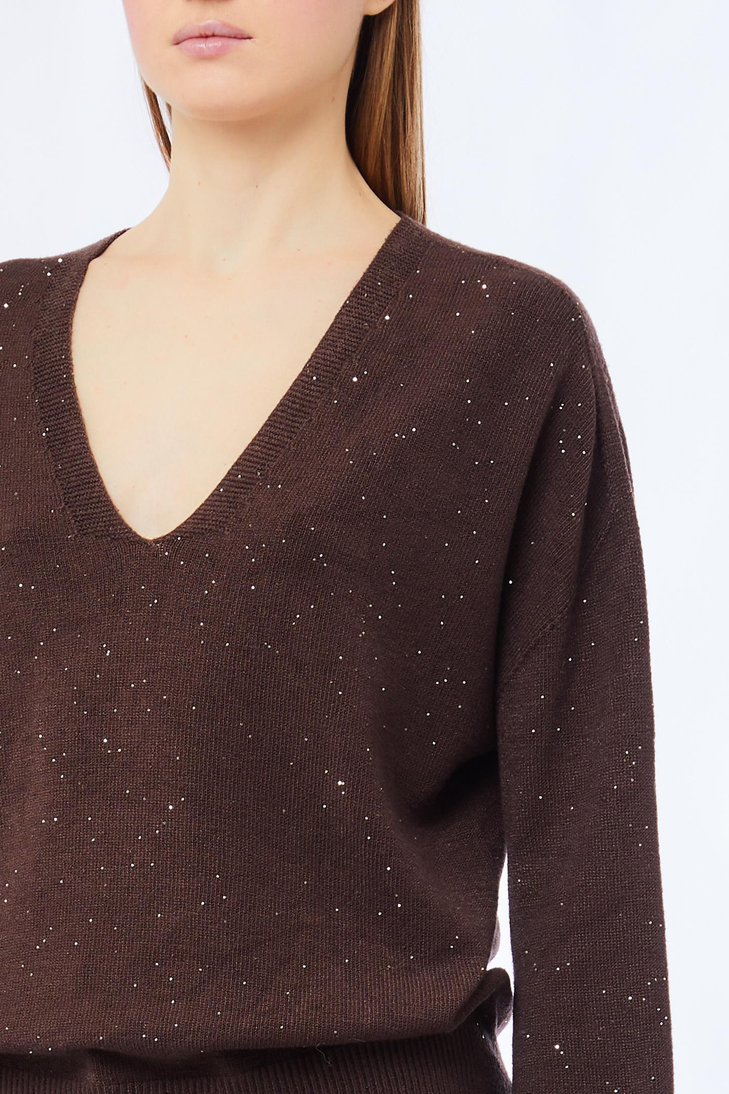 GARMENT DYE PAILLETTES SWEATER - LIU JO