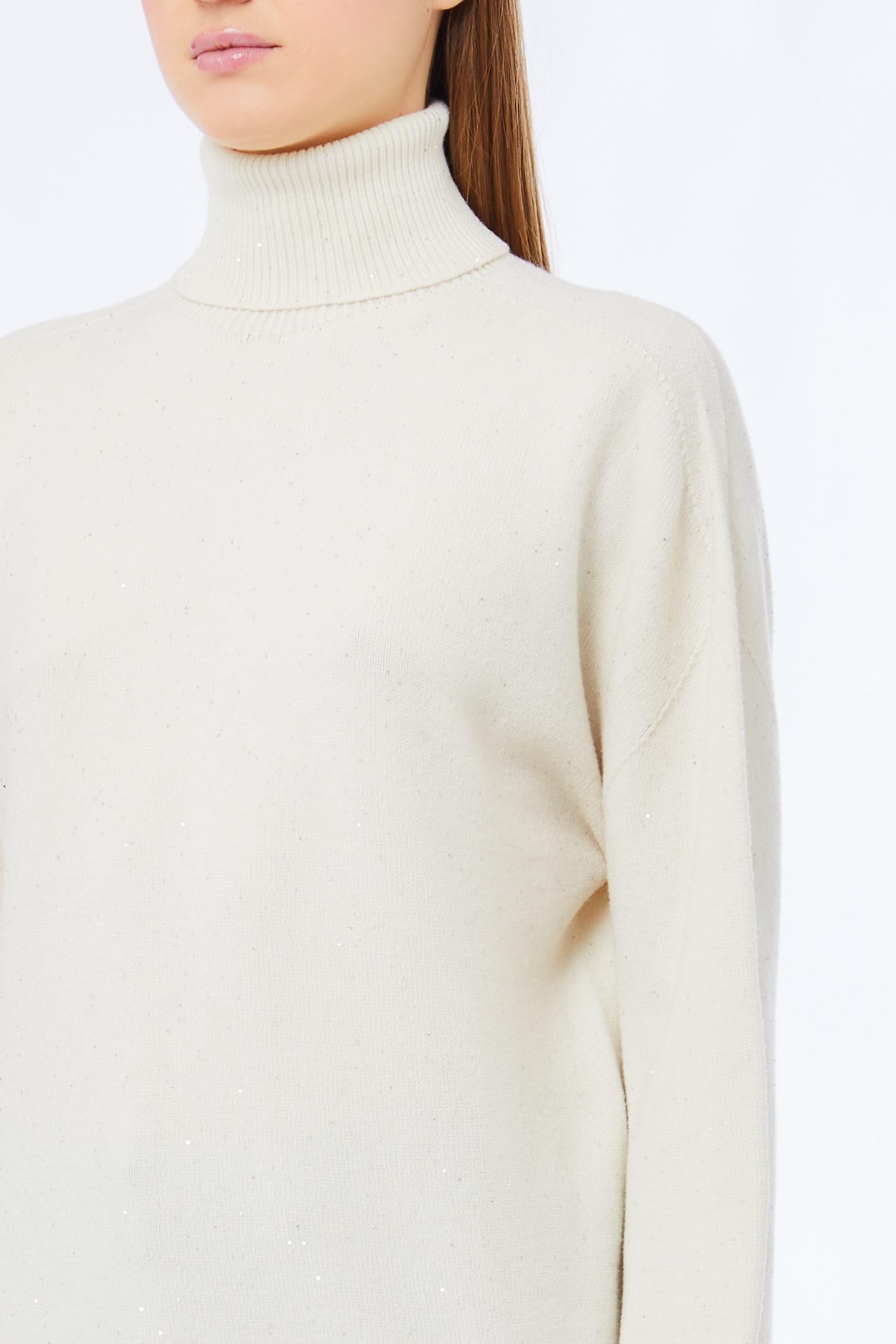 GARMENT DYE PAILLETTES SWEATER COL - LIU JO