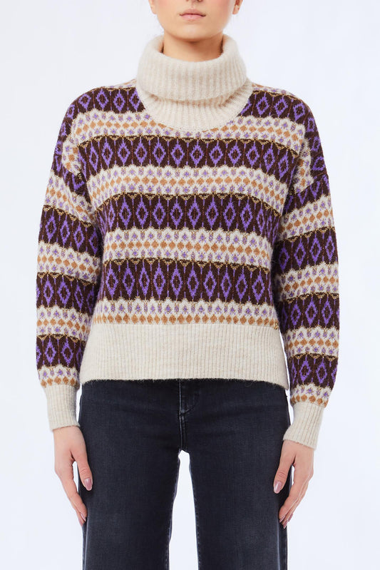 SOFT JACQUARD SWEATER - LIU JO