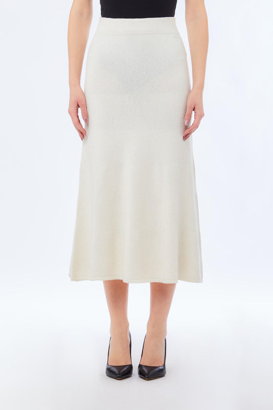 GARMENT DYE PAILLETTES SKIRT - LIU JO