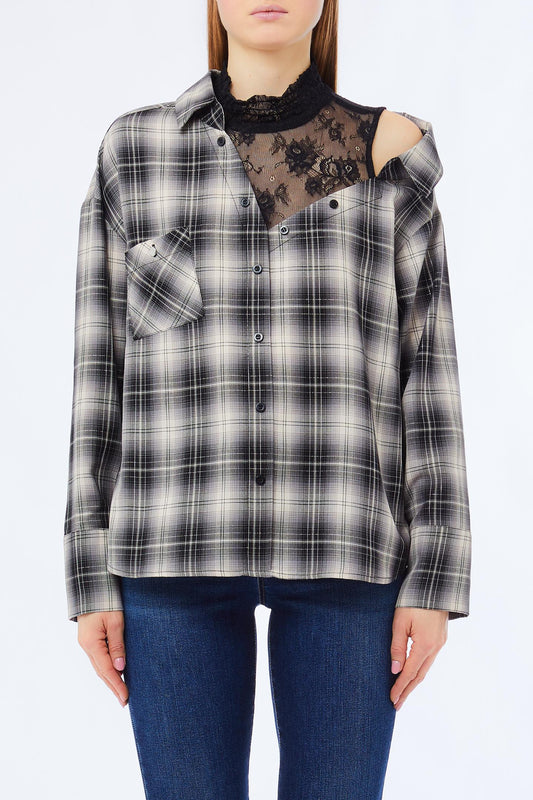 CHECK LUREX BLOUSE - LIU JO
