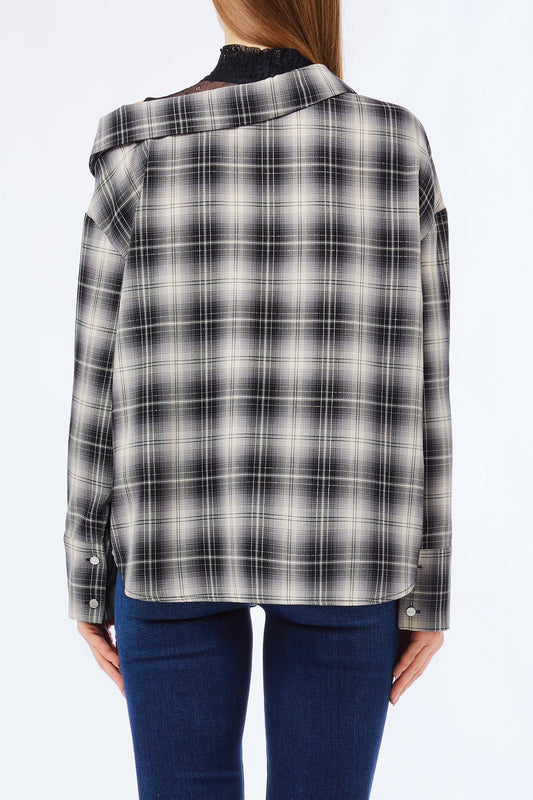CHECK LUREX BLOUSE - LIU JO