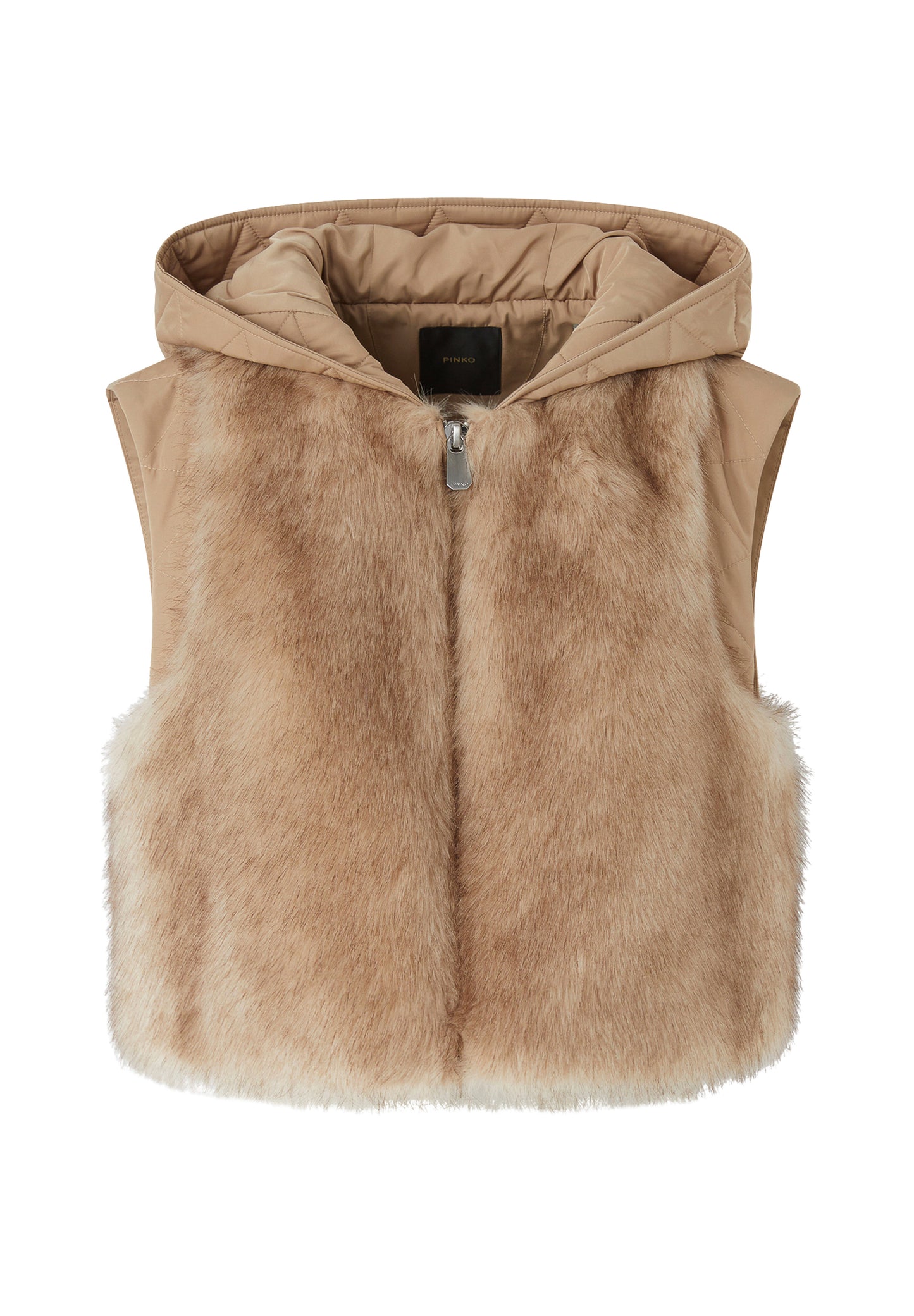 OLIO GILET SIMILVISONE CON TELA - PINKO